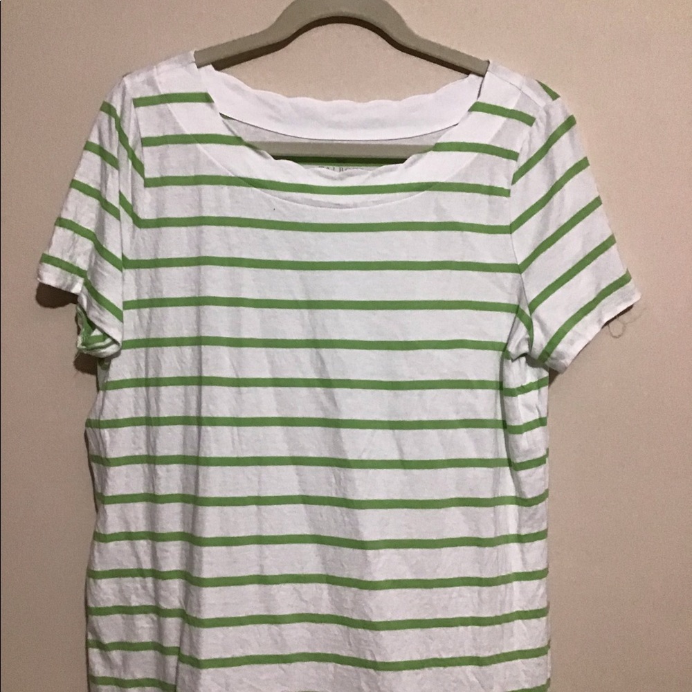 scalloped neckline Talbots tshirt size X